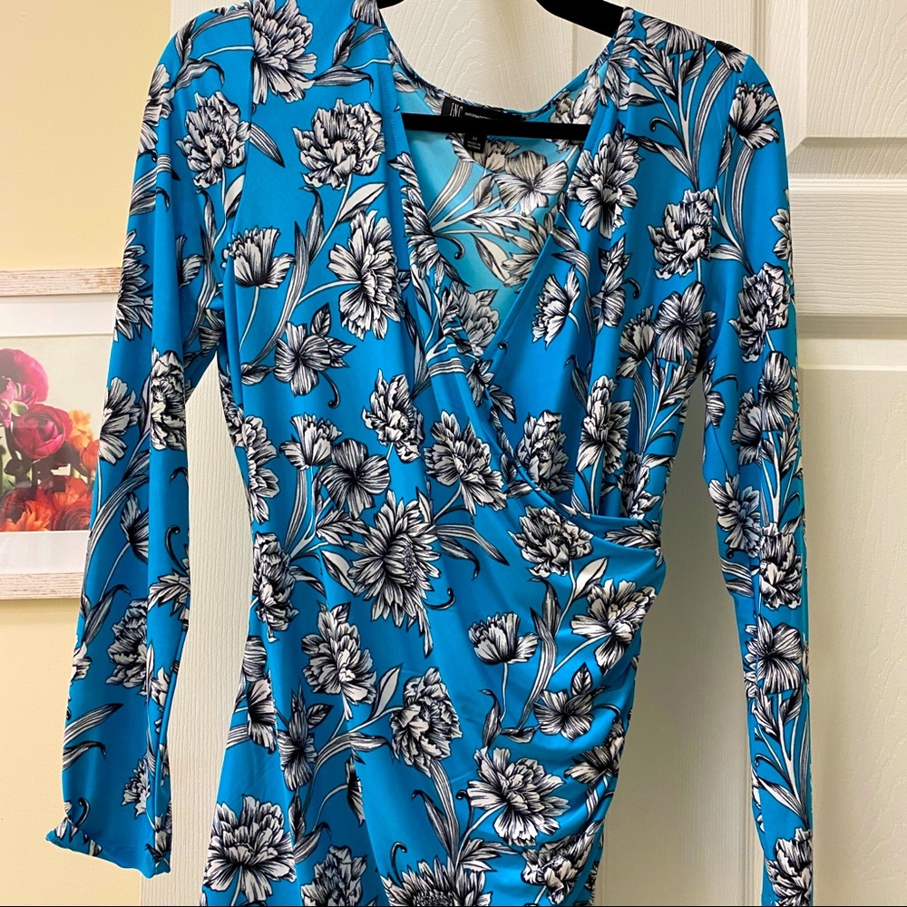 NWOT I.N.C. Floral Wrap Blouse